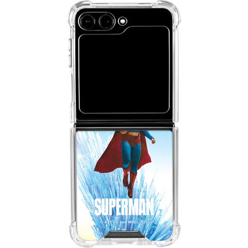 Superman 2025 Fortress of Solitude Classic Rise Galaxy Z Flip6 Clear Case